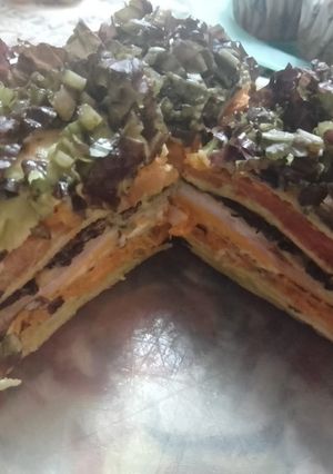 Una foto de Torre de Panqueques Integrales con Aderezo de Palta