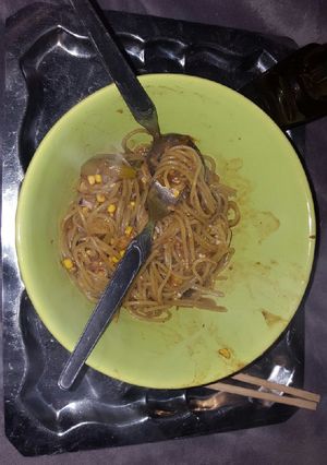 Una foto de Fusión asiatica sopa de fideos de arroz