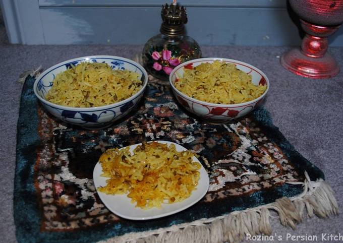 Persian mung beans rice recipe main photo