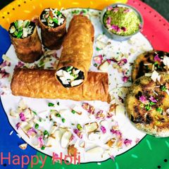 Thandai Puranpoli Cannoli A picture of Thandai Puranpoli Cannoli.