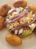 Timbal de aguacate, berenjena, mango y más cositas - Una delicia