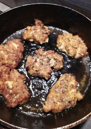 Фото Рубленые куриные котлетки с сыром.