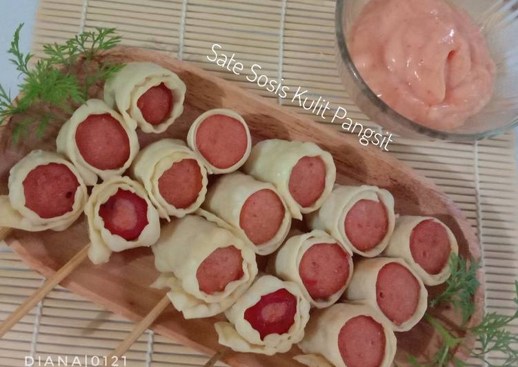 Resep Sate Sosis Kulit Pangsit Cepat