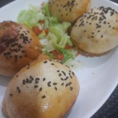 A picture of Black seed mince buns.