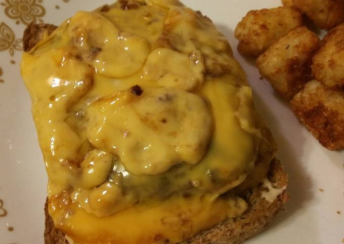 Recipe of Perfect Open Face Patty Melts with Horseradish Sauce