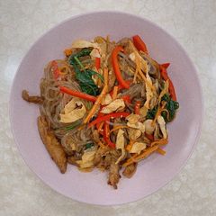 A picture of Japchae.