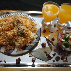 Chicken biryani A picture of Chicken biryani.