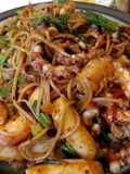 Korean spicy octopus shrimp rice noodle 炒辣章鱼🐙年糕