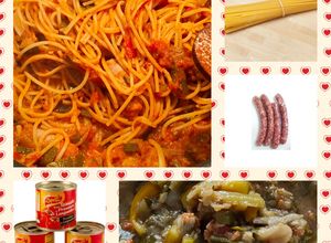 Une photo de Spaghettis, chipos à la provençale