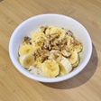 Porridge con plátano y nueces