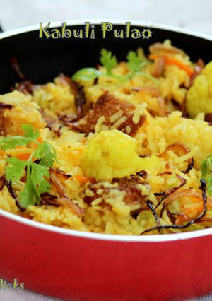 A picture of Kabuli Pulao.