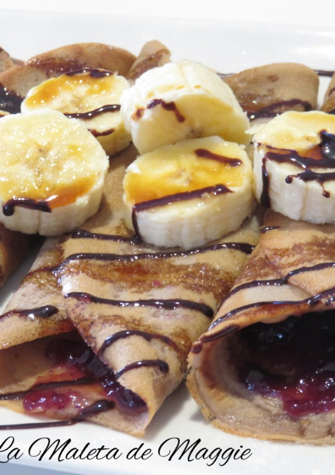 Una foto de Crepes de chocolate