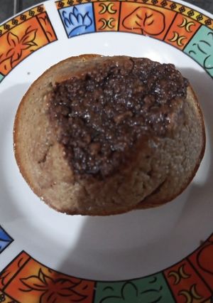 Una foto de Volcán de avena y chocolate 🍮🍫