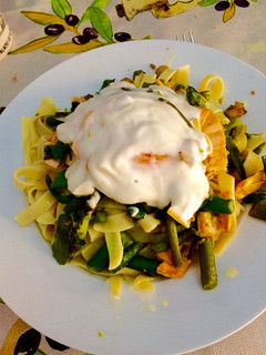 Una foto de Tagliatelle al roquefort