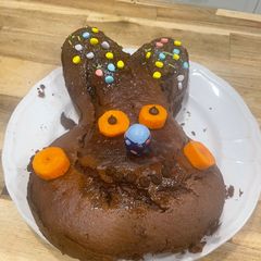 A picture of Easter Bunny Chocolate Cake 🍫.