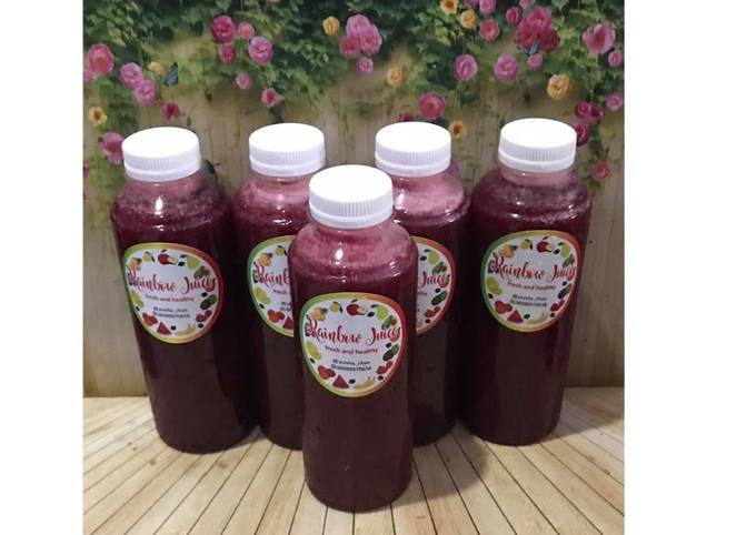 Langkah Mudah untuk Menyiapkan Diet Juice Pomegranate Papaya Beetroot Blueberry Raspberry yang Sempurna