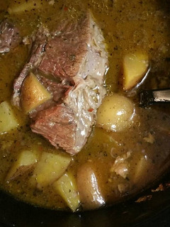 A picture of 3 Envelope Roast with Potatoes.