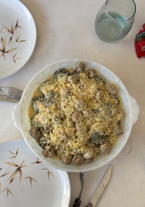 Una foto de Malfatti de Espinaca con Salsa de Champiñones