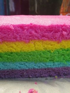Foto resep Rainbow cake kukus