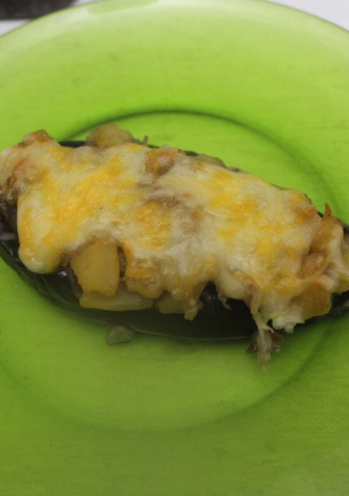 Una foto de Berenjena rellena de manzana