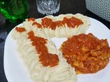 لابيري بصلصة الدجاج الذيذة 😋على طريقتي 💙 محبوبة عائلتي 😂