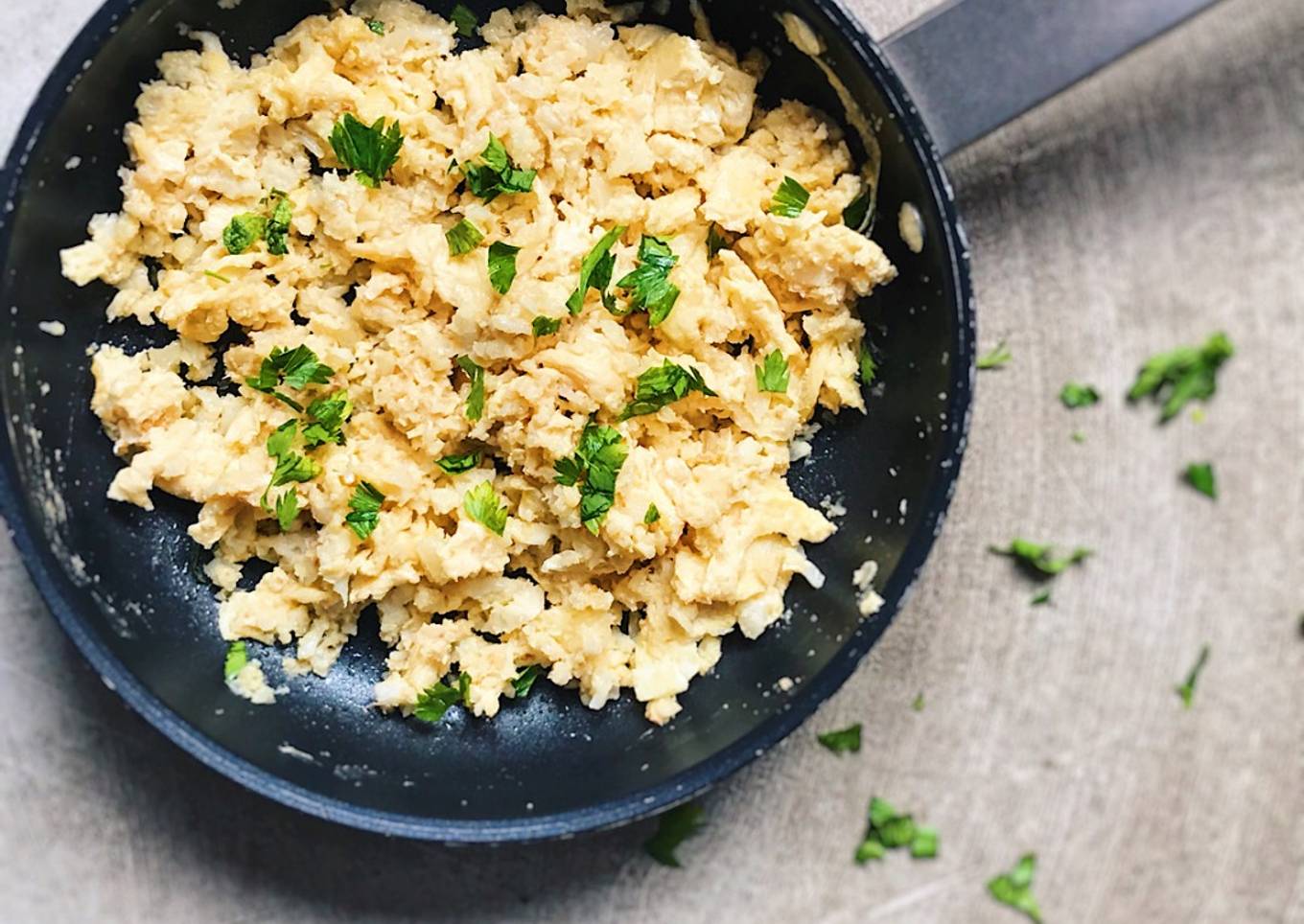 Revuelto fácil de arroz de coliflor