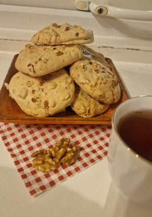 عکسی از دستور شیرینی گردویی پفکی