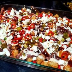 A picture of Tater Tots Spicy Saucy and Savory.