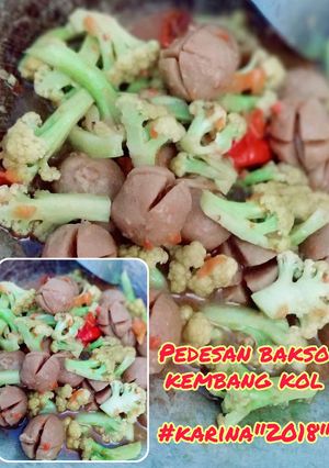 Foto resep Pedesan bakso kembang kol