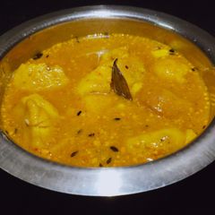 A picture of Besan Badi in Tamarind Gravy.