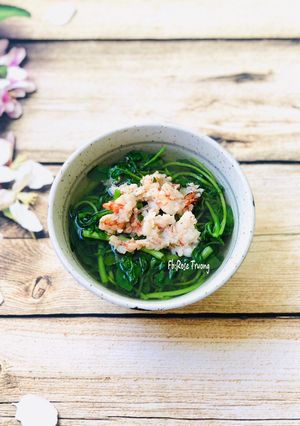 Hình của món Canh Xà Lách Xoong Nấu Tôm.