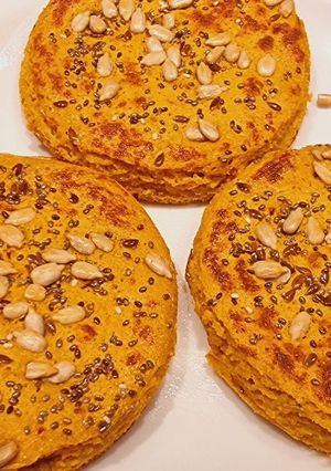 Una foto de Pancitos de zanahoria sin tacc para hacer sandwichitos 🤭😁