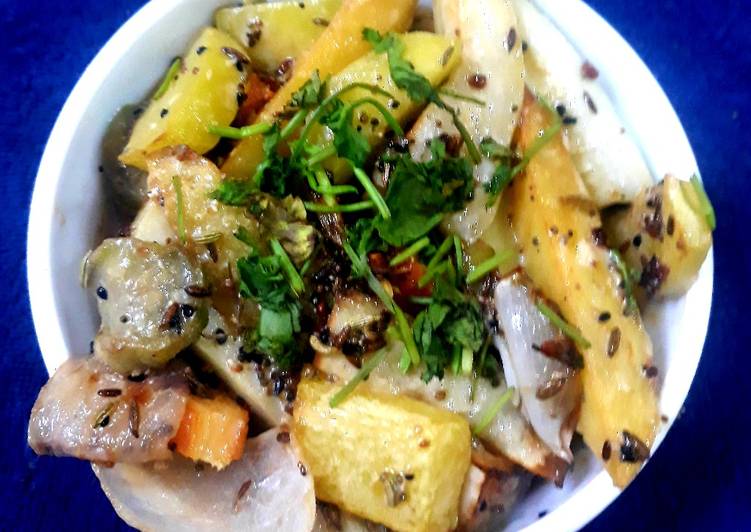 Steps to Make Favorite Traditional Bengali Mix Vegetables