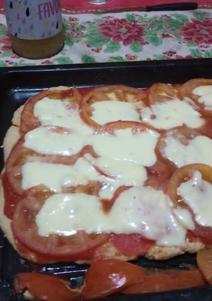Una foto de Pizza de garbanzo
