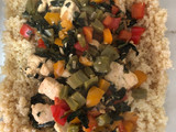 Guiso de quinoa con verduras y pollo