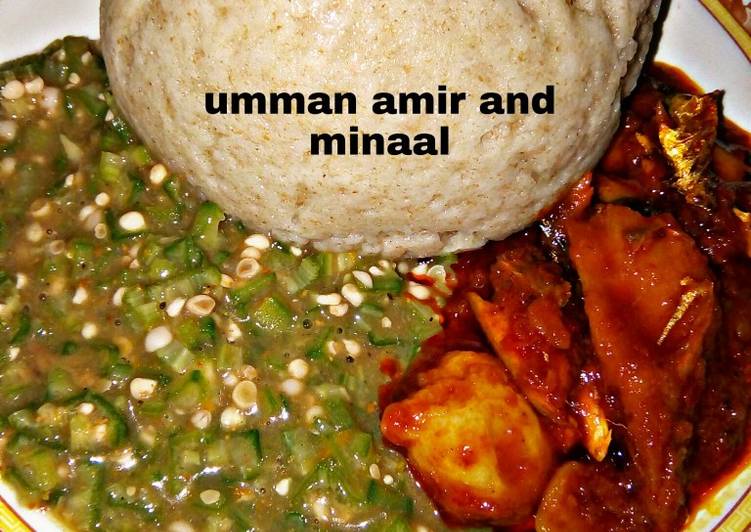 Recipe: Perfect Tuwon alkama da semo da miyar kubewa