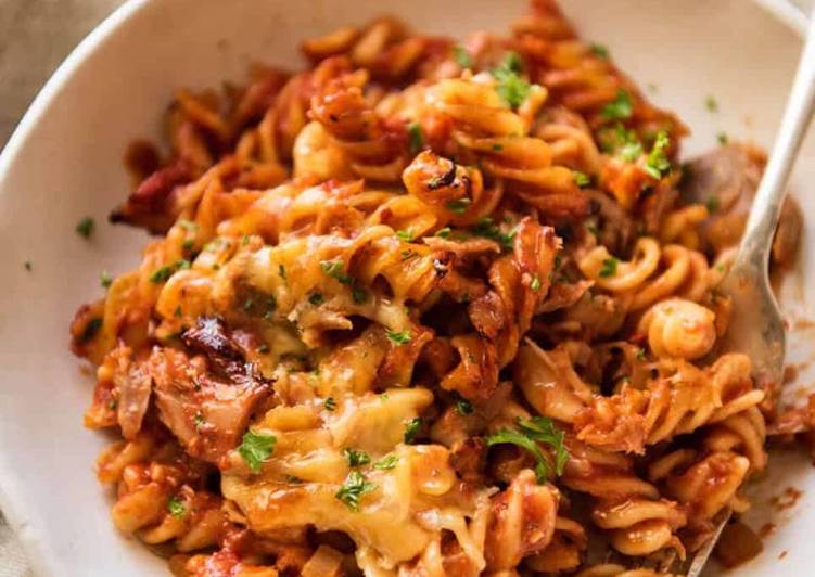 Steps to Prepare Speedy Tuna Pasta Bake