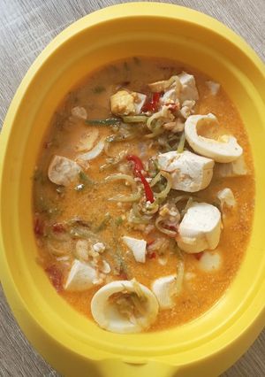 Foto resep Labu siam tahu telur kuah santan