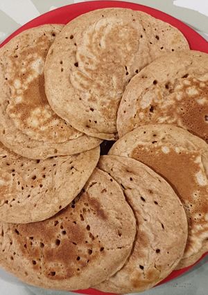 Une photo de Pancakes végans tout moelleux