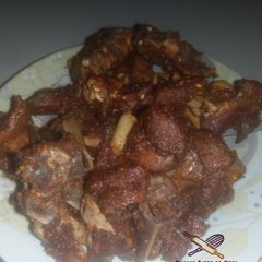 A picture of Fried Ram (Mutton).