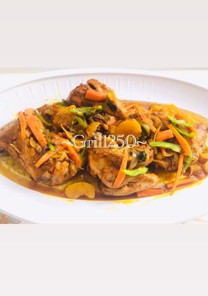 A picture of Chicken veggies.