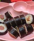 Bekal anak-Sushi roll sosis telur praktis