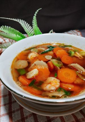 Foto resep Sup Udang Bakso Wortel