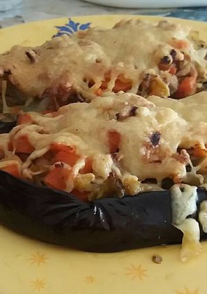 Una foto de Berenjena rellena con atún🍆