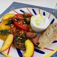 Salade tomates, nectarines et burrata