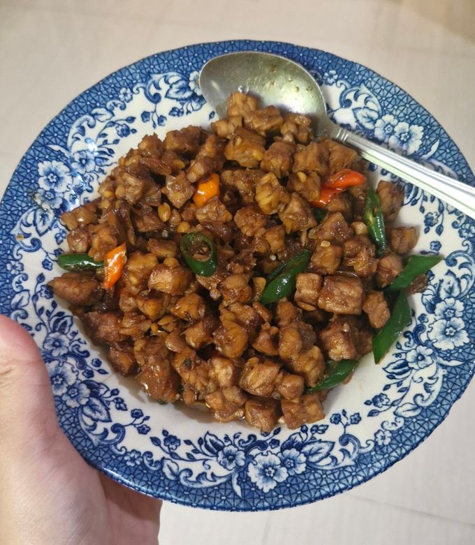 Foto resep Orek tempe basah pedas manis