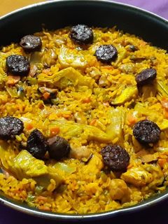 Una foto de Arroz mixto con lo que había en la nevera