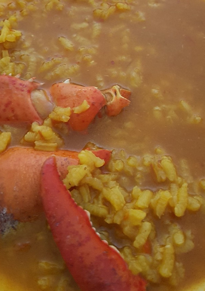 Una foto de Arroz con Bogavante