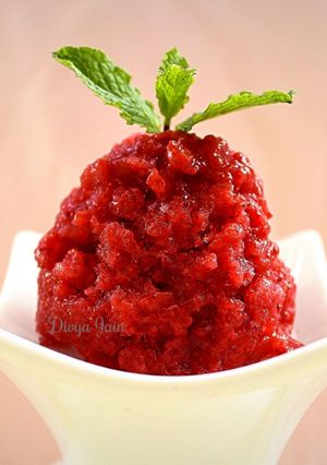 A picture of Spiced Strawberry Granita.