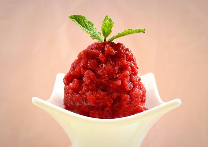 Spiced Strawberry Granita